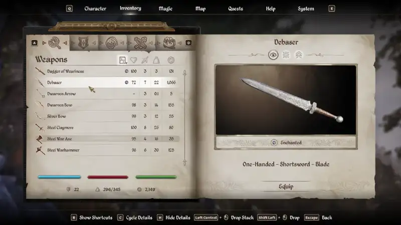 Elder Scrolls IV Oblivion UI
